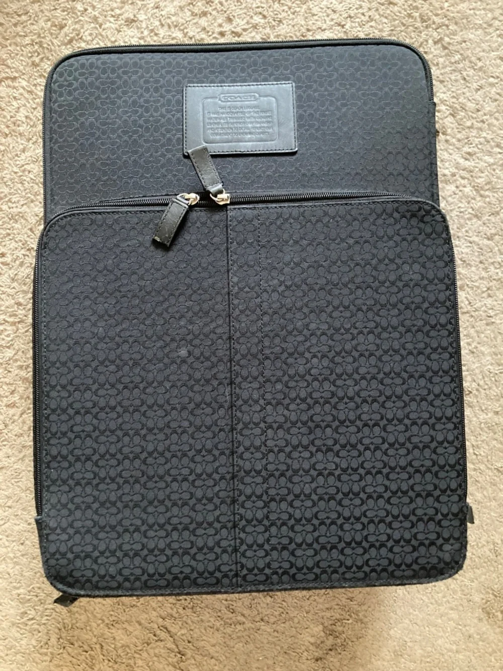 Vintage Coach Carry On Luggage Black